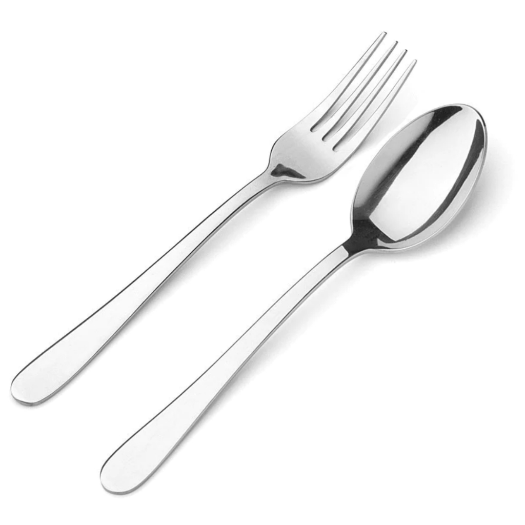 【Ready Stock】(6 units ONE set) Stainless Steel Fork & Spoon (2mm ...
