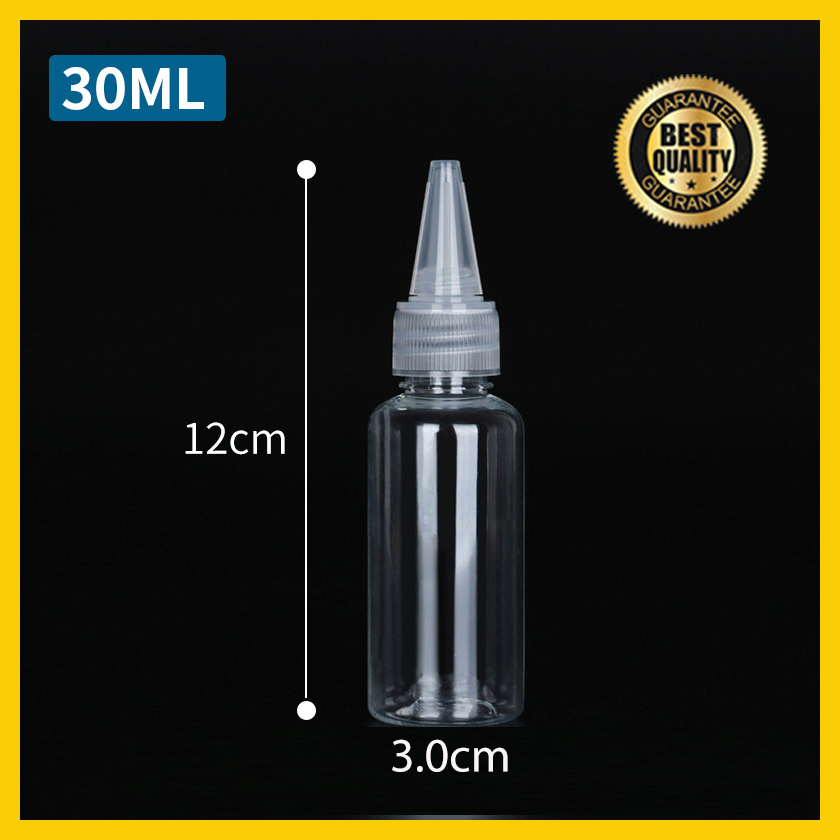 10ml 20ml 30ml 50ml 100ml Refillable Transparent PET Plastic Squeeze ...