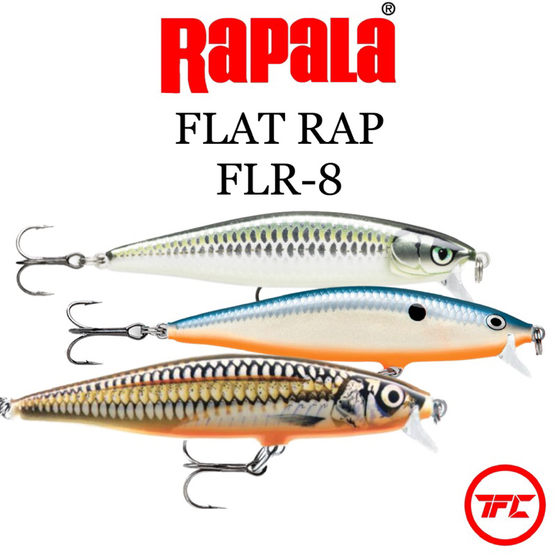 2022 New Color Rapala Flat Rap FLR08 8cm Lure Bait FLR-8 08 FLR8 FLR  Flatrap