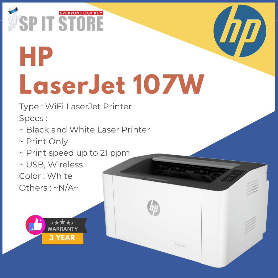 HP LaserJet 107W Printer Shopee Malaysia