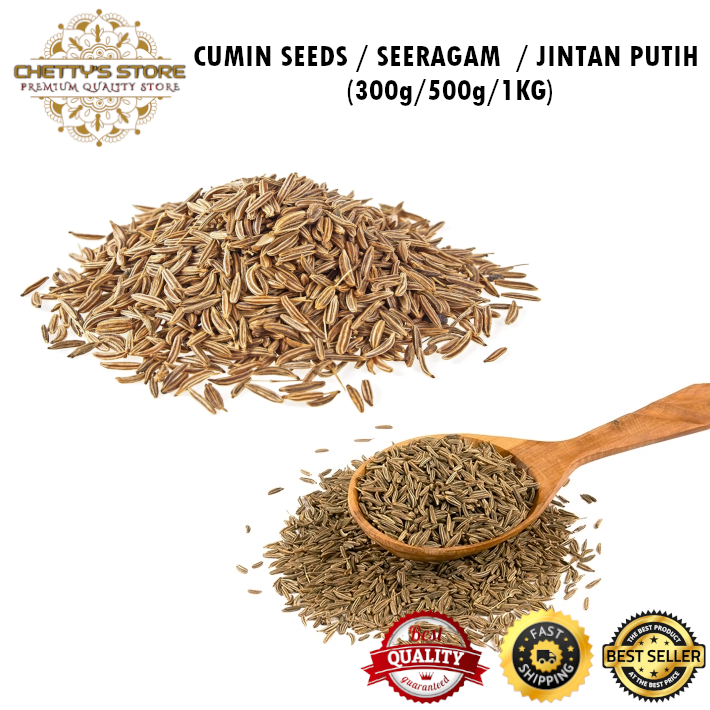 (IMPORTED INDIA) CUMIN SEEDS / SEERAGAM / JINTAN PUTIH (300g/500g/1KG