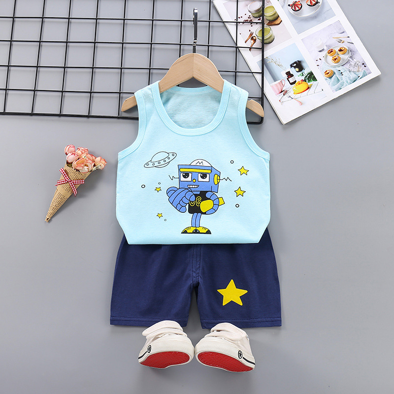 KQH Baby Kids Singlet 6M-5Y Set, Baju Budak, Baju Tidur Budak, Baju ...