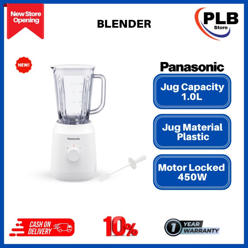 PANASONIC BLENDER MX-EX1001WSK (SINGER JUG)(500W)(1 SPEED) | Shopee ...