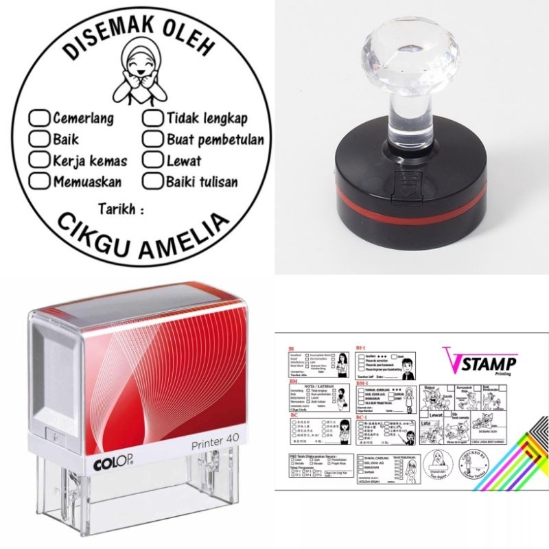Cop Ulasan Guru Self Inking Stamp Colop P40 - P50(Flash Stamp 40mm ...