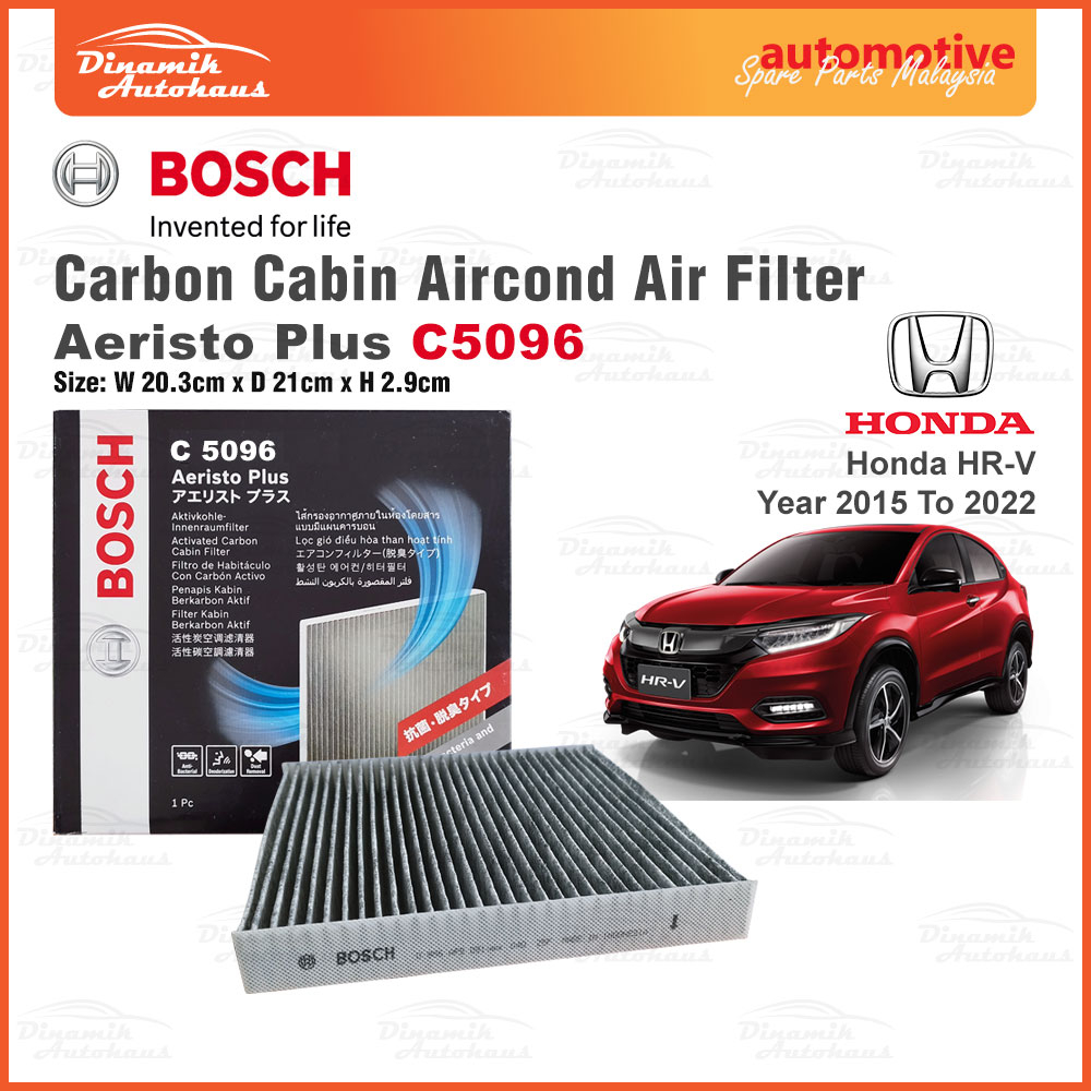 Honda HRV Year 2015 To 2022 Carbon Cabin Aircond Filter Bosch Aeristo