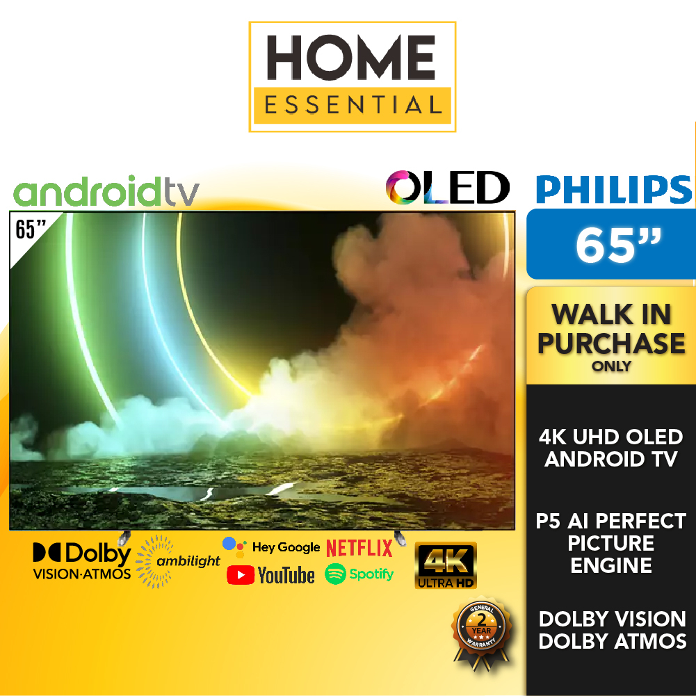 Oled Android Tv 65” Philips 4K con Ambilight — Philips