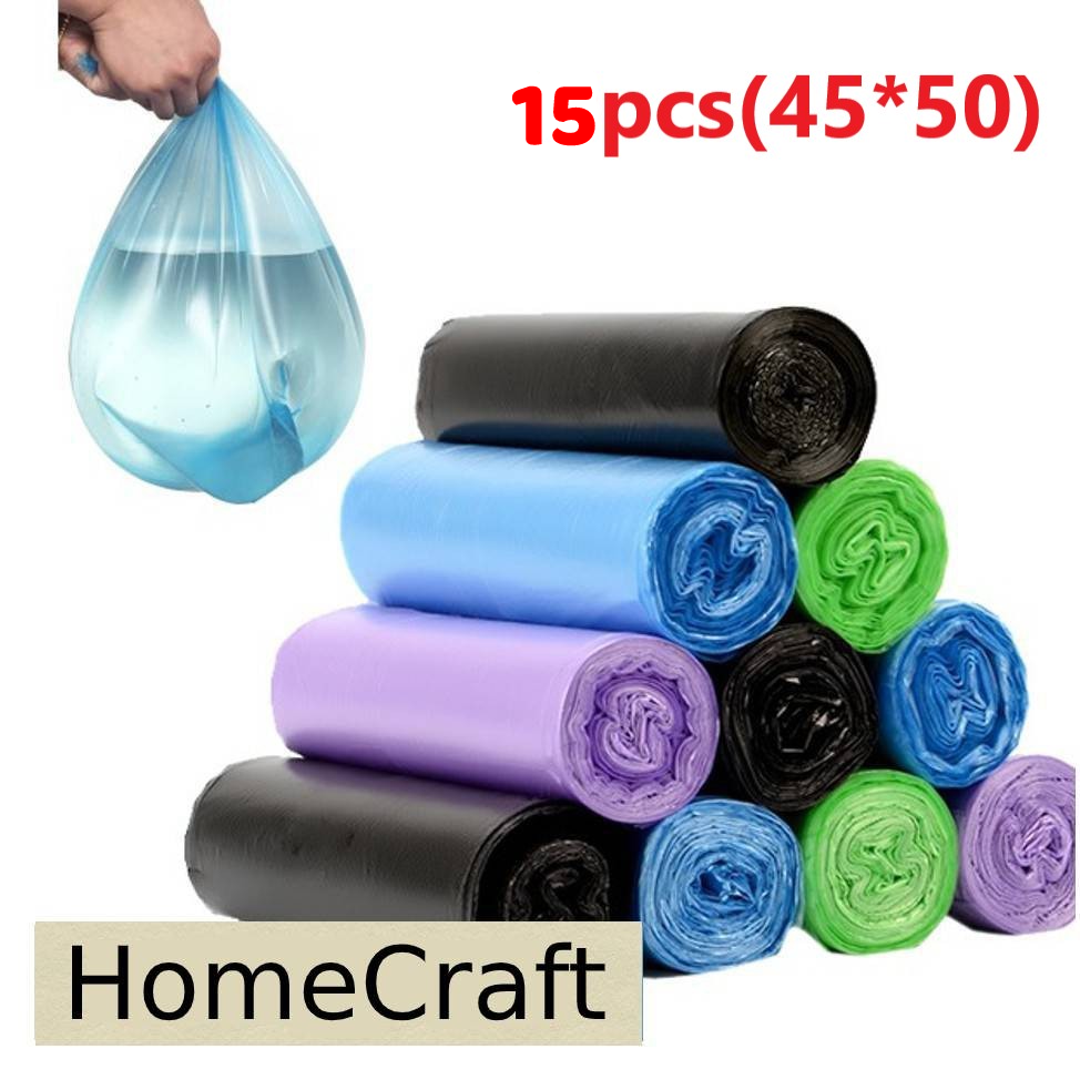 Home Garbage Bags office Cleaning Trash Bags(15pcs/Roll) Shopee Malaysia