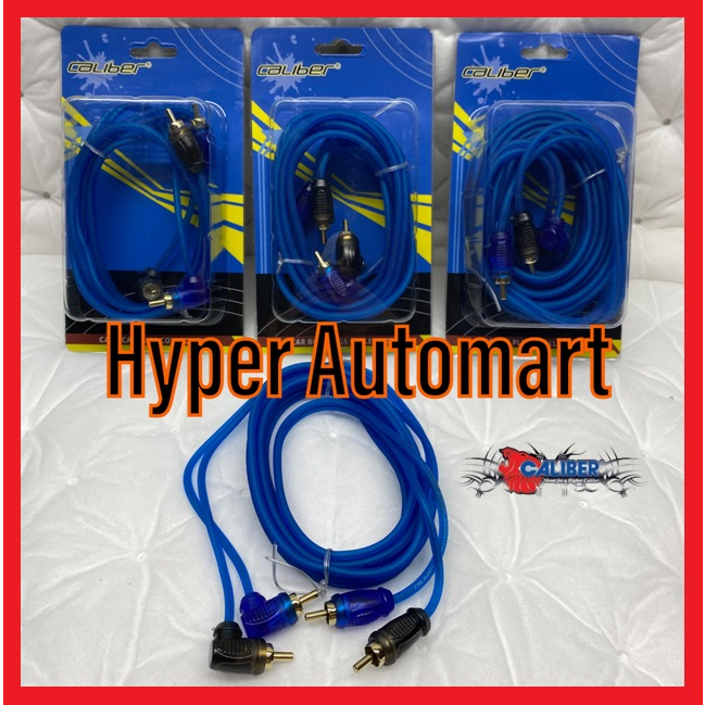 Caliber Car Audio RCA Cable 24K Gold Plated High Quality (1.2 / 2 / 5