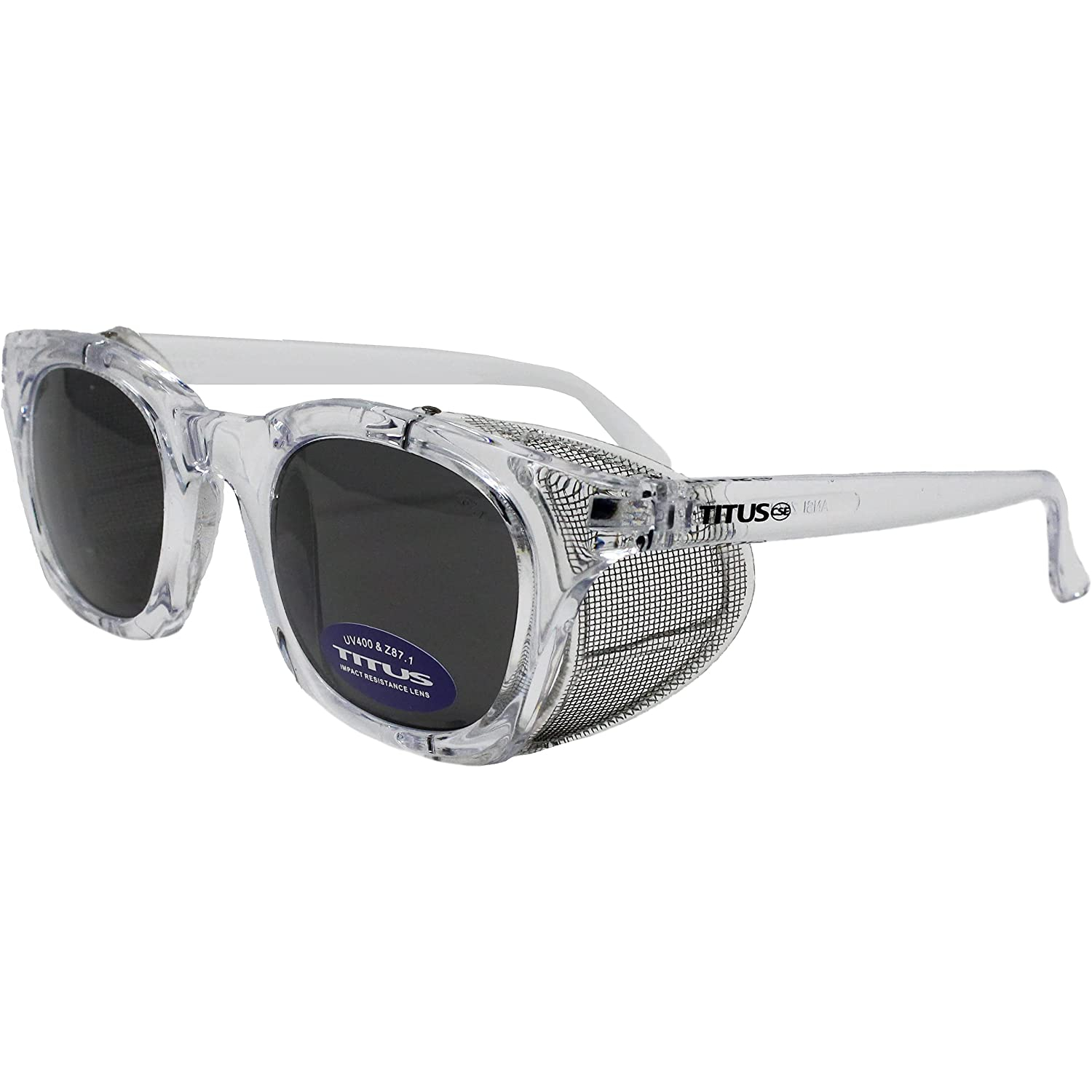 Titus G12 Retro Style Safety Glasses Soft Folding Stainless Steel Mesh Side Shield Ansi Z87 1