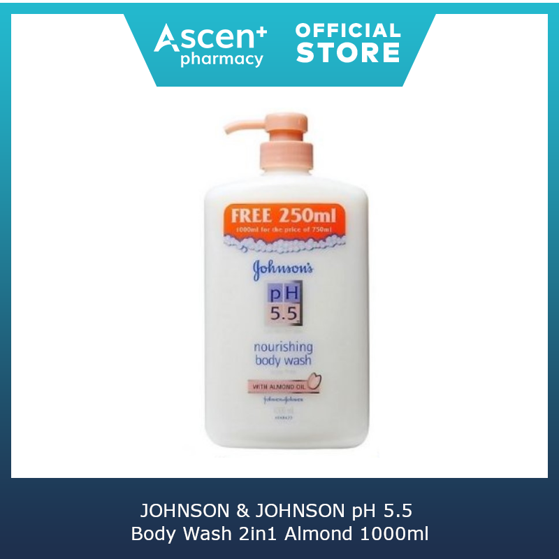 JOHNSON & JOHNSON pH 5.5 Body Wash Almond [750ml] + Foc [250ml