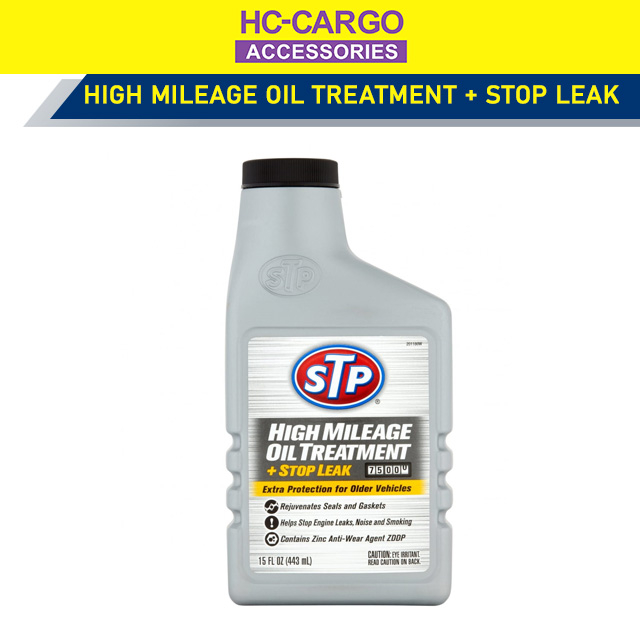 STP High Mileage Oil Treatment, Formula for Cars & Truck, Stop Leak