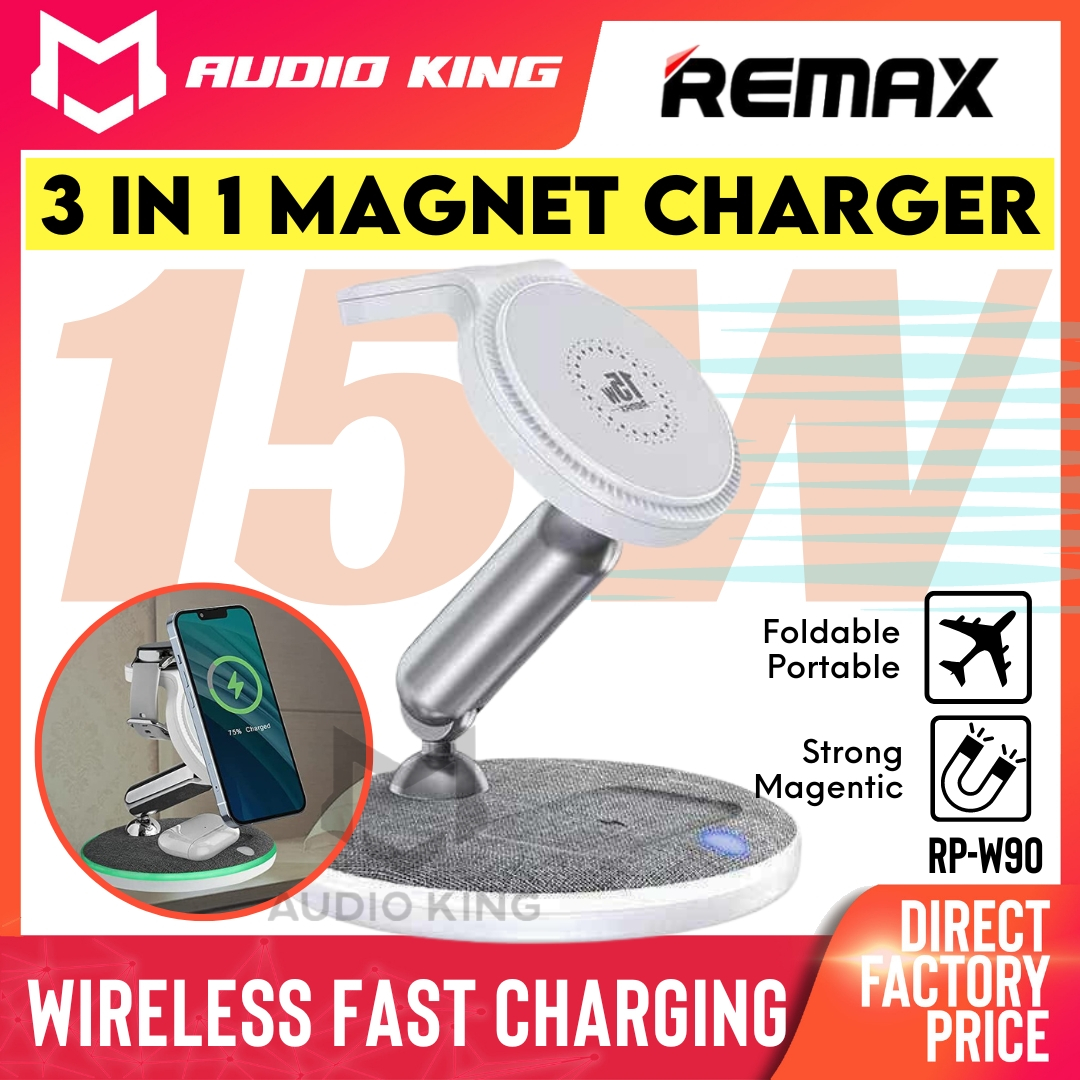 REMAX Wireless 3 In 1 Qi Charger 15W Fast Charging Pad