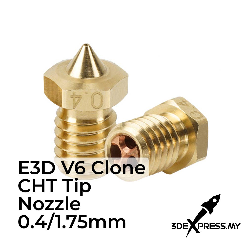 1 pcs - E3D V6 Clone-CHT Tip Nozzles 0.4mm/1.75mm