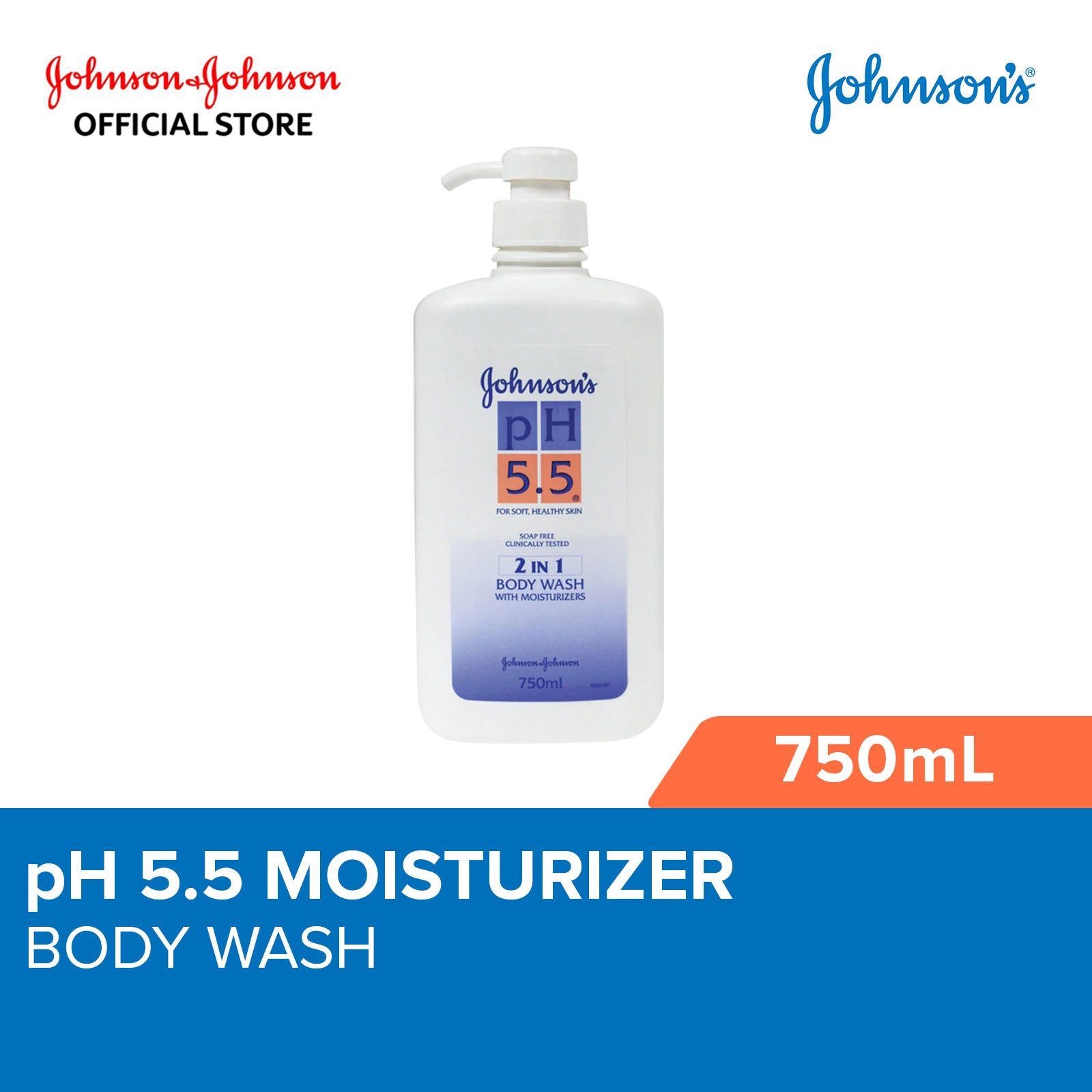 Johnson's pH5.5 2in1 Body Wash with Moisturizers (750ml) Shopee Malaysia