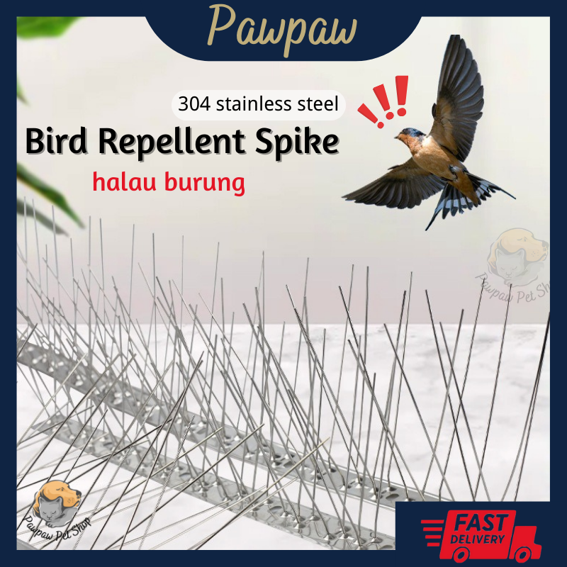 Pawpaw Anti Bird Repellent Spike Spikes Stainless Steel Alat Penghalang