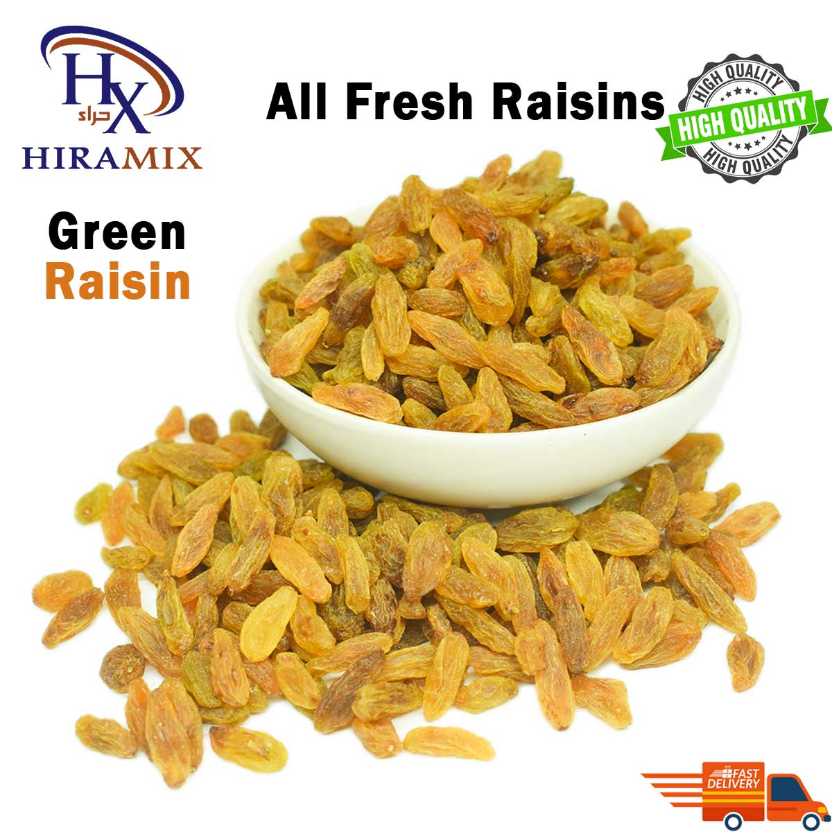 Long Green Raisins Stok Segar Kismis Hijau Panjang 250g - 500g-1kg زبيب ...