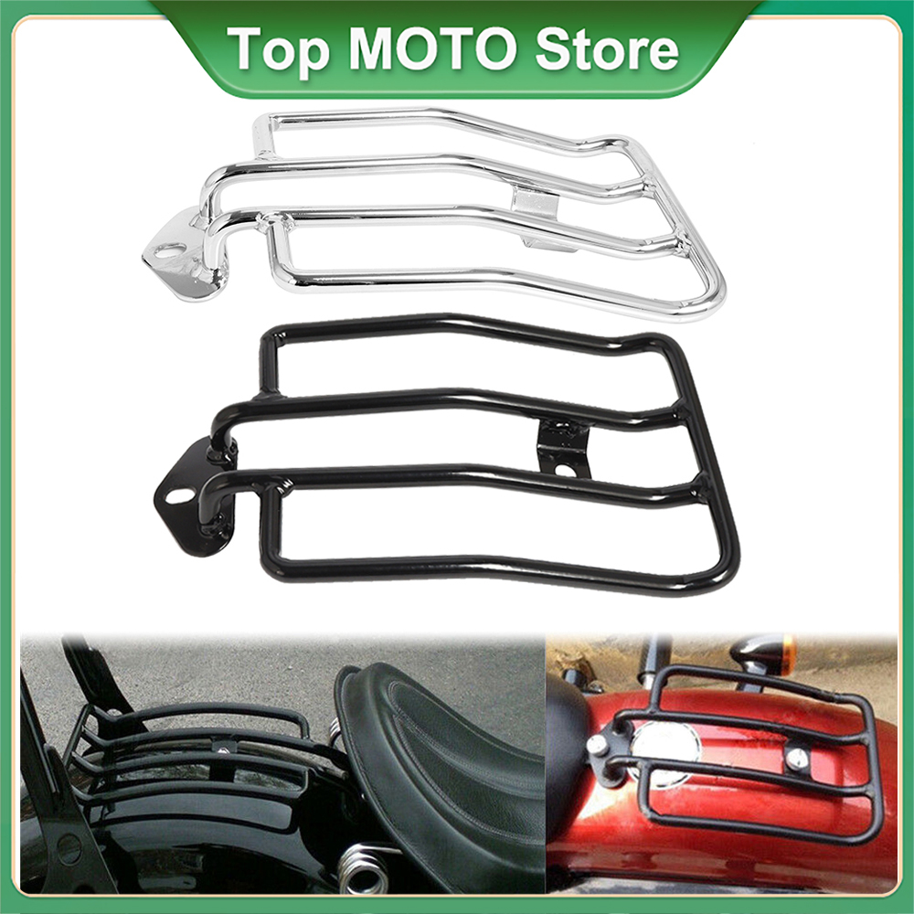OUMURS Black Solo Seat Luggage Rack For Harley Sportster XL 883/1200 (2004-2019) - Steel