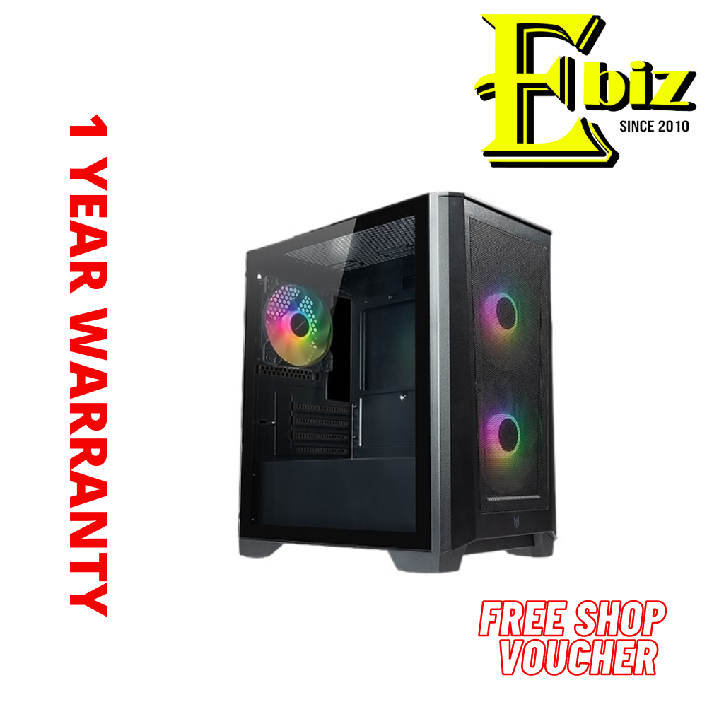 Tecware Edge M Matx Casing With Units Argb Fan Shopee Malaysia