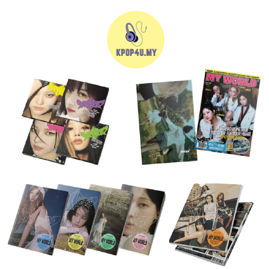Spicy album Aespa offcial Photocard トレカ　セット 限定 shopee WORLD MY aespa Armageddon world My Drama KMS K-POP・アジア