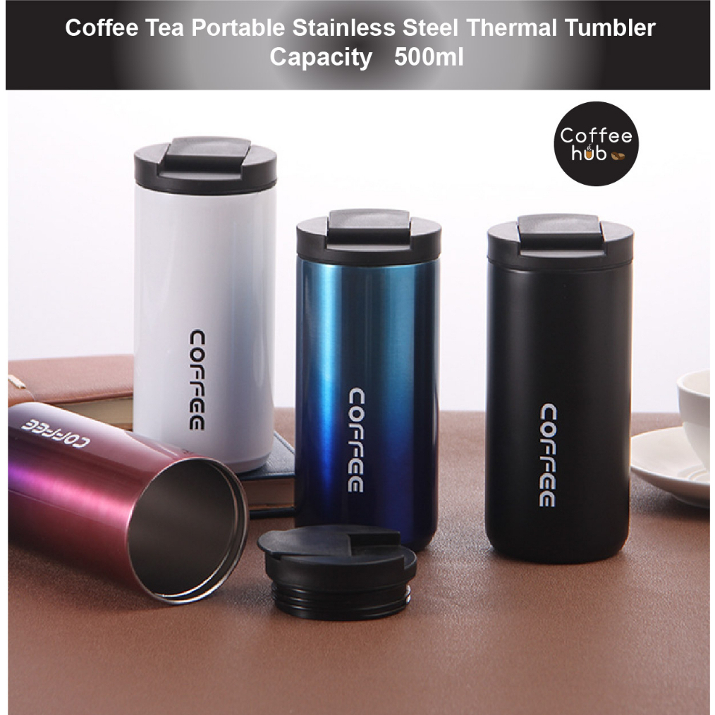 (Ready Stock)Coffee Espresso Tea Insulated Thermal Mug Tumbler 500ml ...