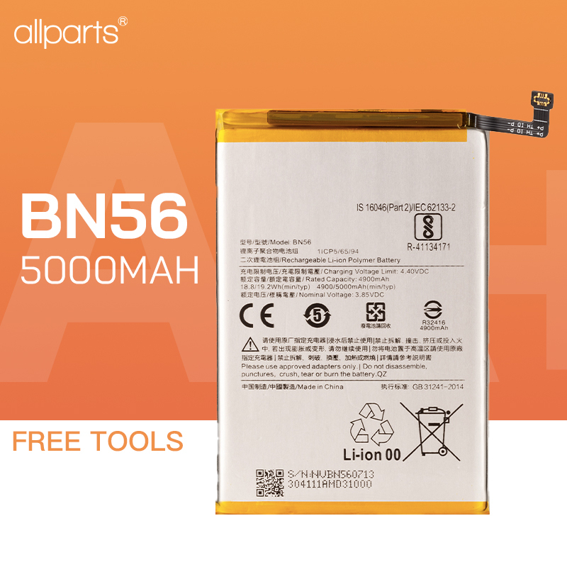 ALLPARTS BN56 Battery For Xiaomi Redmi 9A / 9C / A1 / Poco C3 Bateri ...