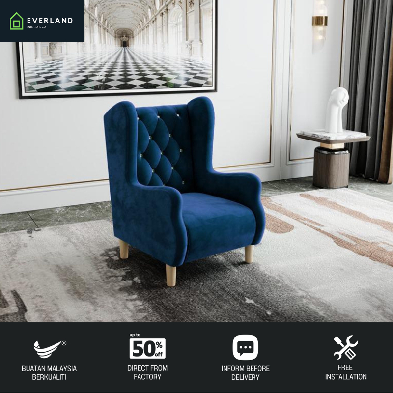 Nordic Wing Chair Chesterfield Seater Chesterfield Velvet