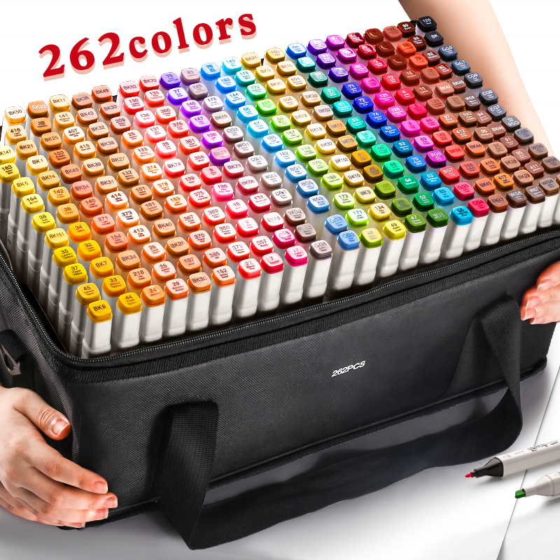 262 colors Double Tipped Markers Pen Felt Fine Line Twin Dual Tips ...