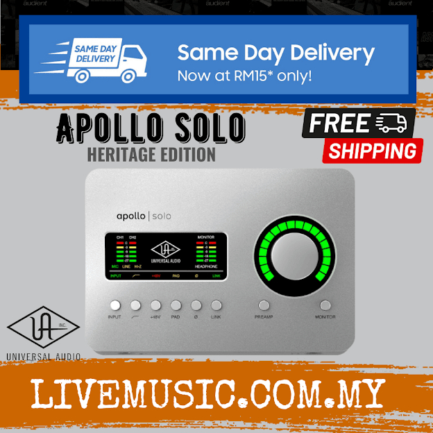 Universal Audio Apollo Solo Heritage Edition Thunderbolt 3 Audio Interface with UAD DSP