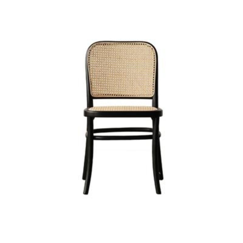 Rattan Chair Nordic Retro Solid Wood Simple Back Chair Home B&B Antique