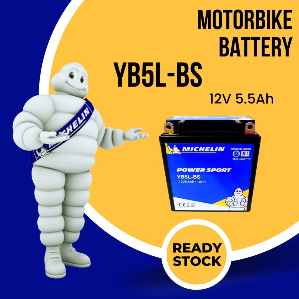 MICHELIN YB5 YB5L YB5L-BS BATTERY MOTORCYCLE MOTOSIKAL ( STARTER ...