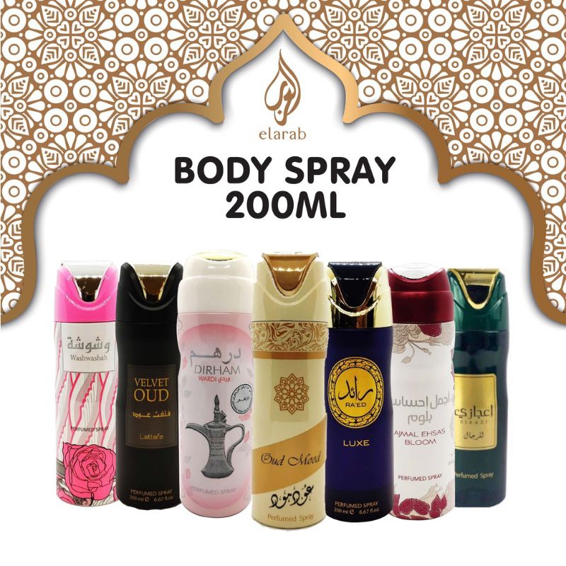 LATTAFA PERFUMED BODY SPRAY ASSORTED 100% ORIGINAL MADE IN DUBAI