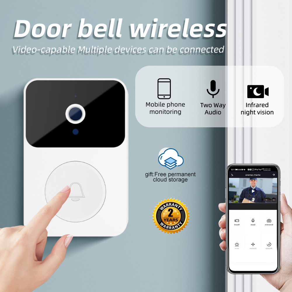 Video doorbell Wireless WiFi doorbell camera Home wireless doorbell ...