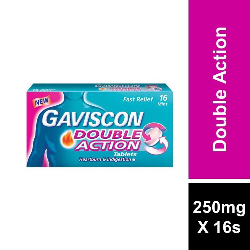 CLEARANCE Gaviscon Double Action Tablet 250mg x 16s Mint Shopee Malaysia