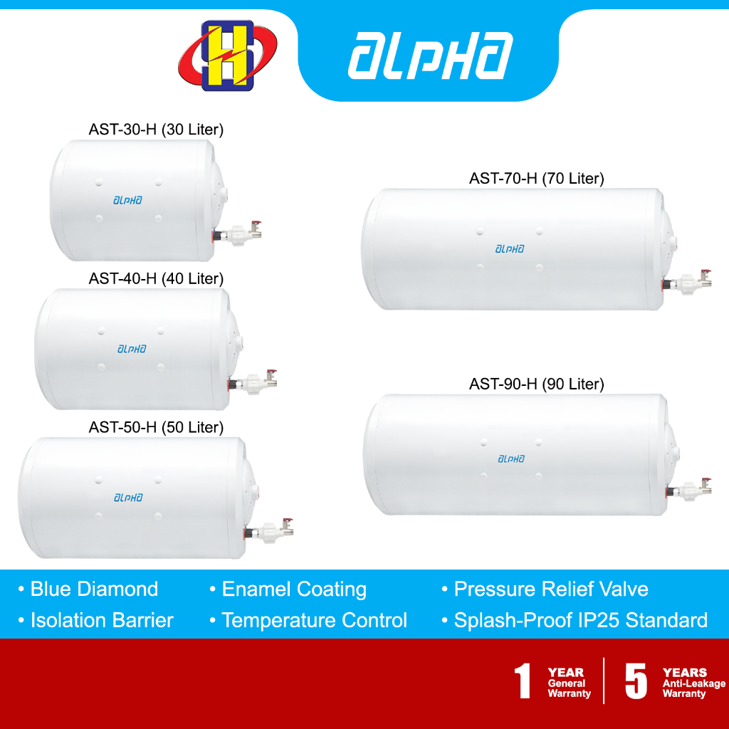 Alpha Storage Water Heater (30L90L) AST30H / AST40H / AST50H