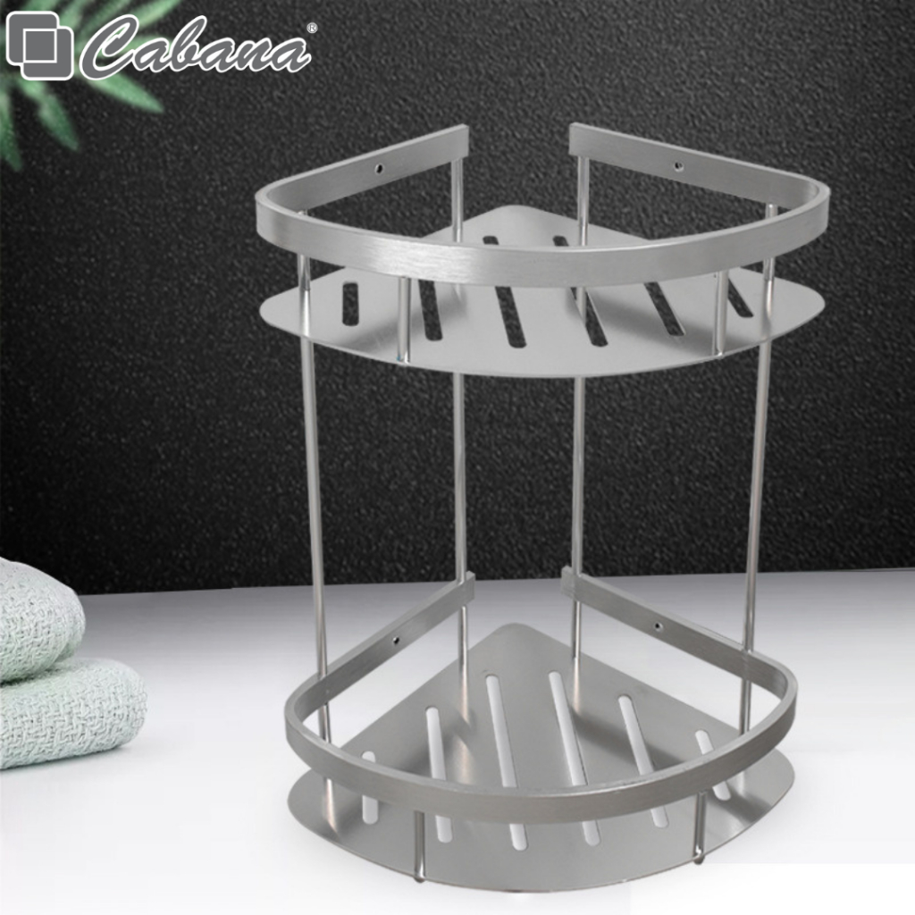 Cabana Bathroom Shelf Stainless Steel 304 Toilet Corner Rack Bilik ...