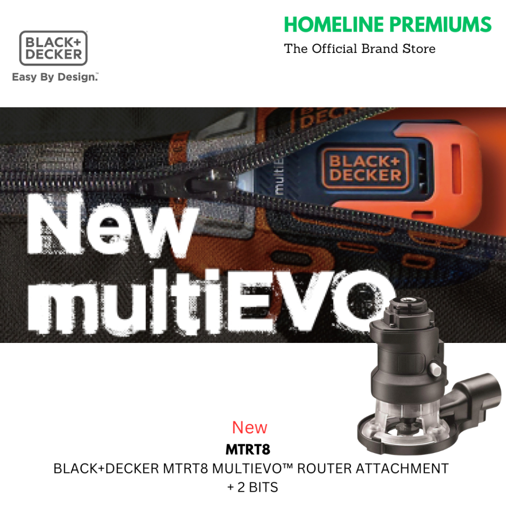 BLACK+DECKER MTRT8 MULTIEVO™ ROUTER ATTACHMENT + 2 BITS | Shopee Malaysia