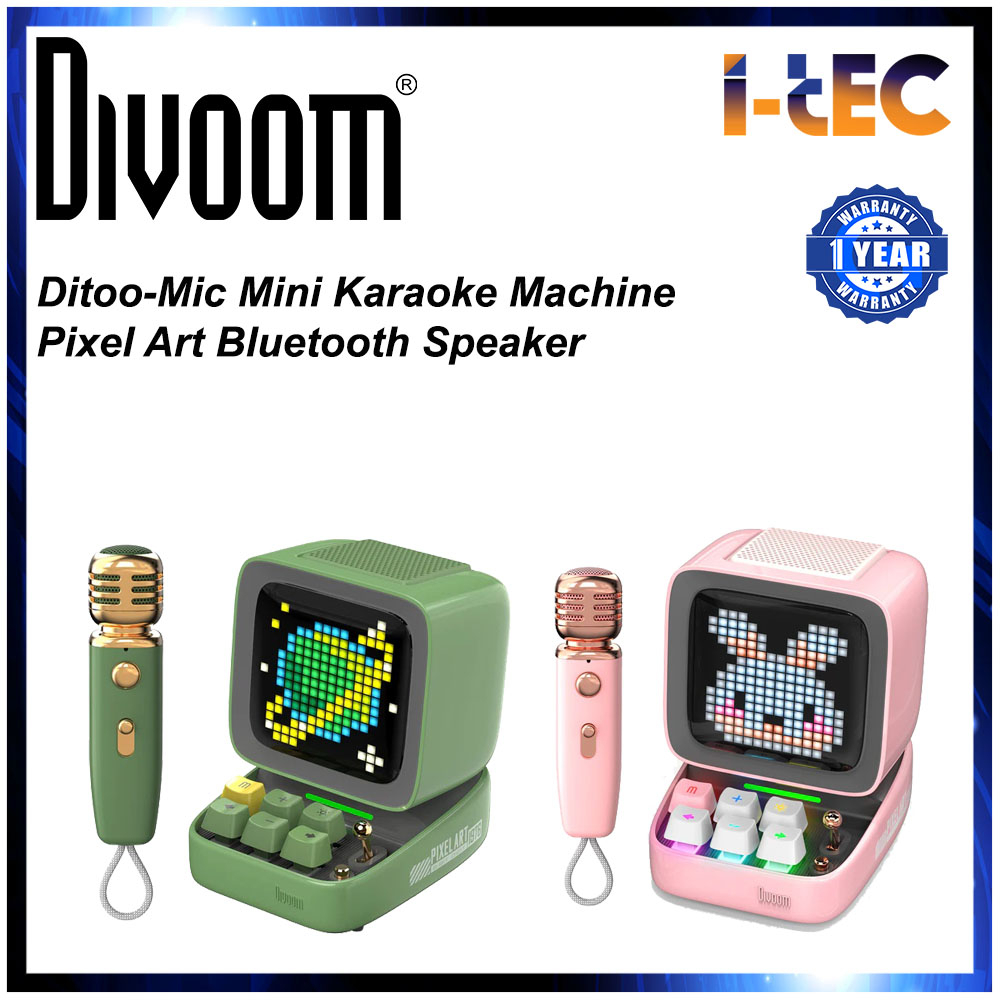 Divoom Ditoo-Mic Mini Karaoke Machine Pixel Art Bluetooth Speaker ...
