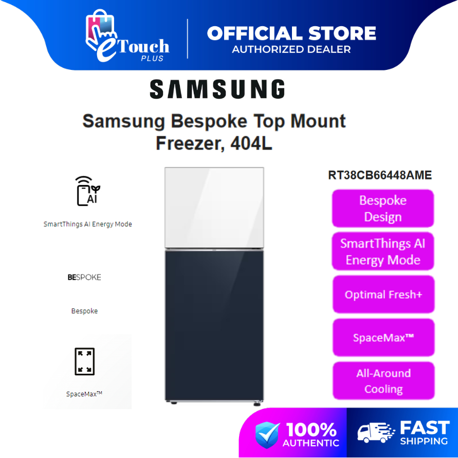 Bespoke Top Mount Freezer Refrigerator with Optimal Fresh 427L