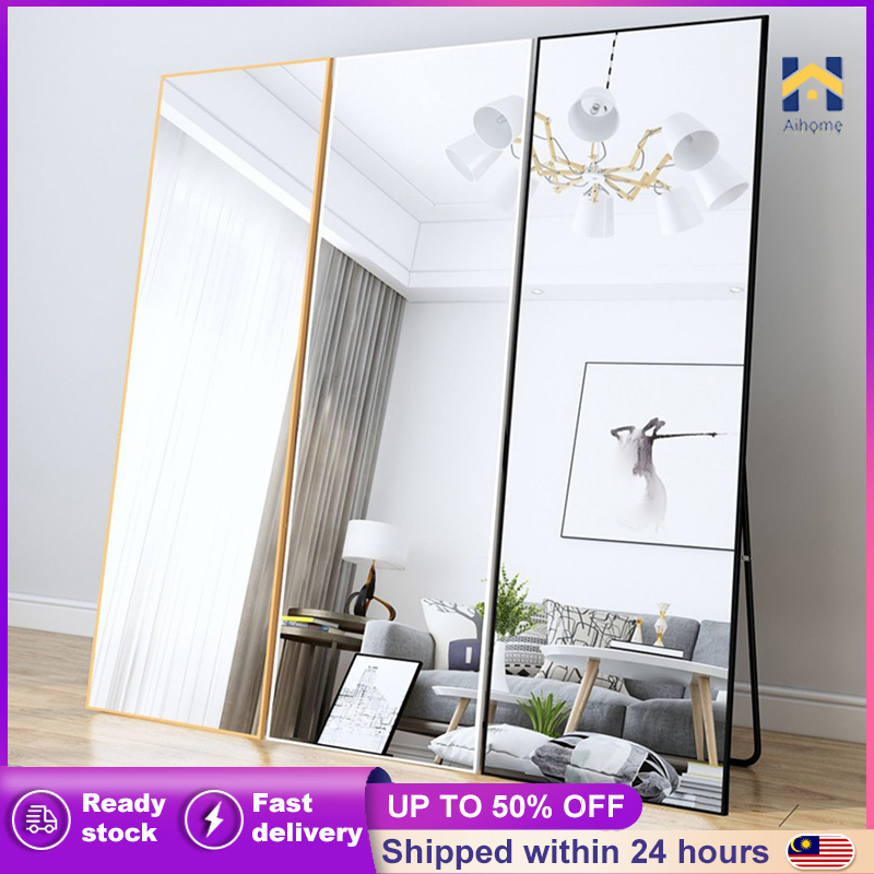 AH Standing Long Mirror Modern Nordic Cermin panjang Stand Fulllength