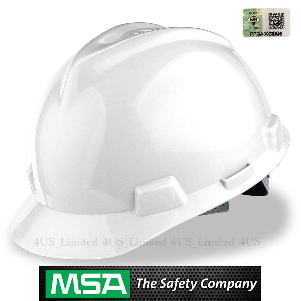 MSA V-Gard Safety Helmet White With Chinstrap | SIRIM & DOSH | JKKP ...