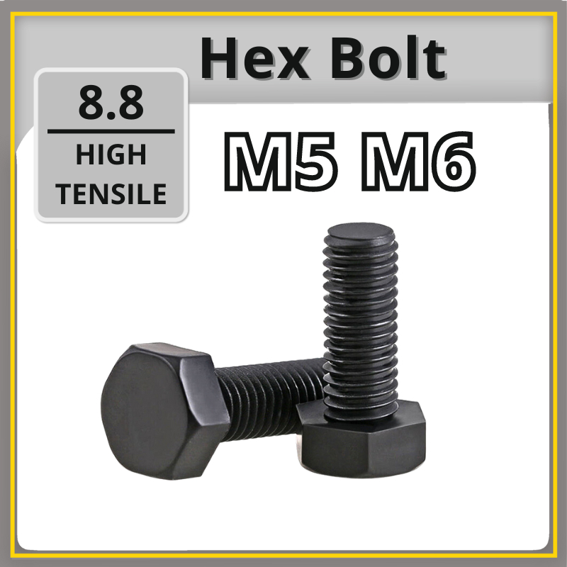 M6-1.00 x 12MM Hex Head Cap Screw Bolts, Stainless Steel 18-8 (Quantity: 100 pcs) Fully Threaded, Coarse Thread, Thread Size: M6, Bolt Length: 12MM - 4