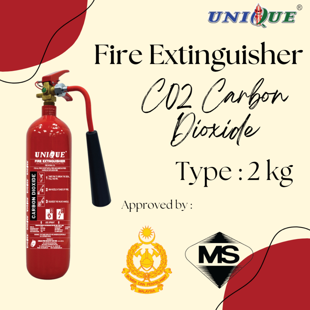 nique Fire Extinguisher C02 2KG Sirim & Bomba Approved Unique 灭火器 C02 2 ...