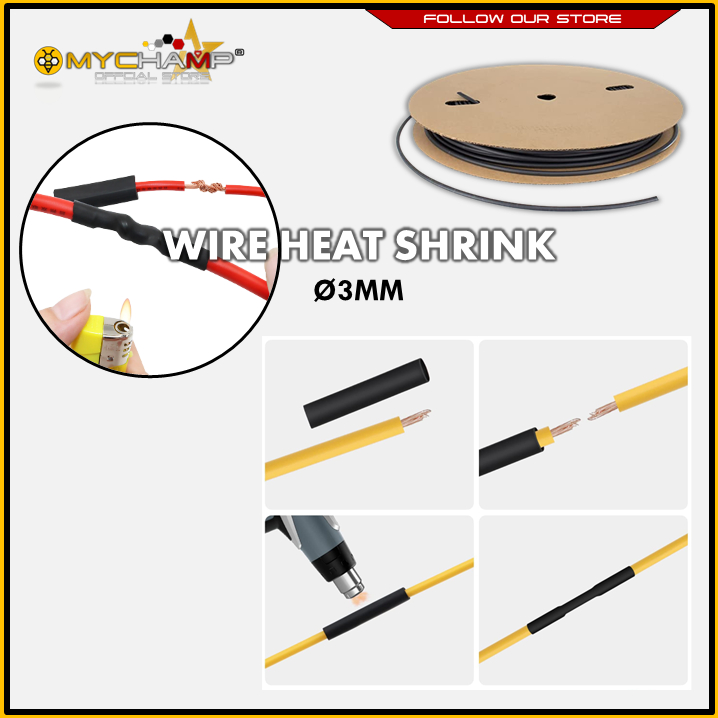 Wire Heat Shrink Tube 3MM x1 Meter | Shopee Malaysia