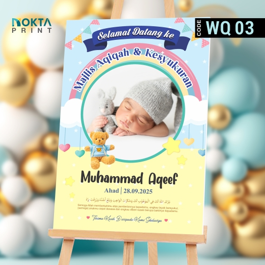 💖Welcome Board Aqiqah💖Majlis Kesyukuran | Welcome Board | Sticker ...