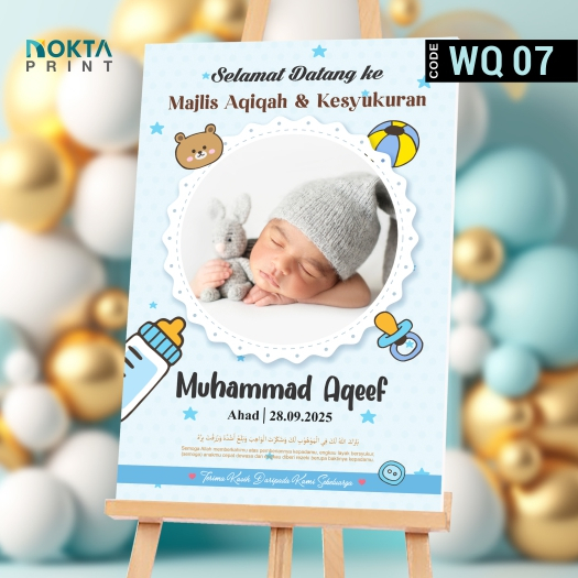 💖Welcome Board Aqiqah💖Majlis Kesyukuran | Welcome Board | Sticker ...