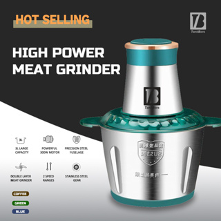 Stainless Steel Electric Meat Grinder Blender Mincer Food Chopper Processor  2/3L