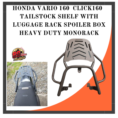 tailstock shelf with luggage rack Spoiler BOX HEAVY DUTY MONORACK HONDA ...