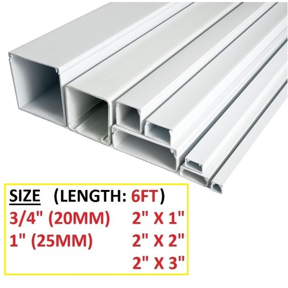 FEEMA 6FT PVC WIRING CASING / ELECTRICAL CASING / PVC TRUNKING / WIRE ...