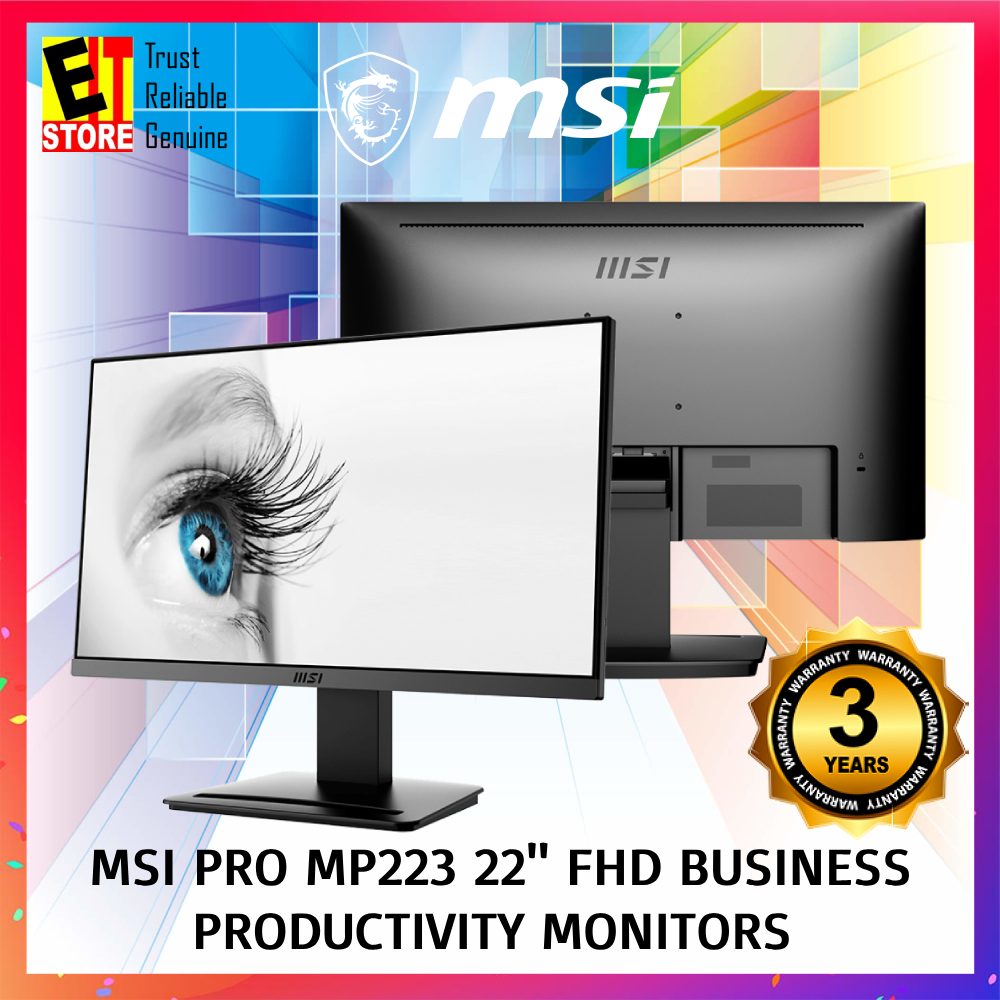 Msi Monitor Pro Mp Fhd Ms Hz Amd Free Sync Builtin Speaker