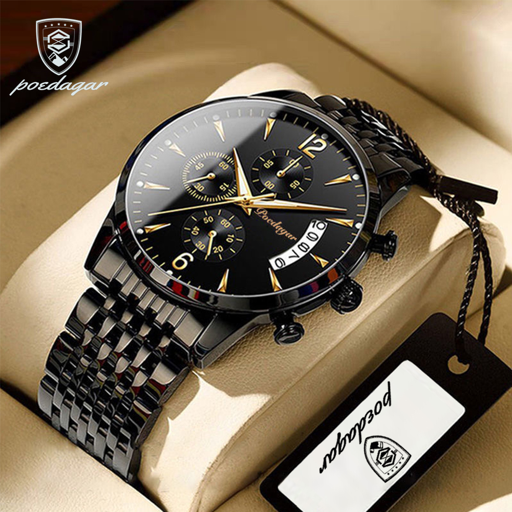 【Malaysia Stock】POEDAGAR Watch For Men Original Waterproof Luminous ...
